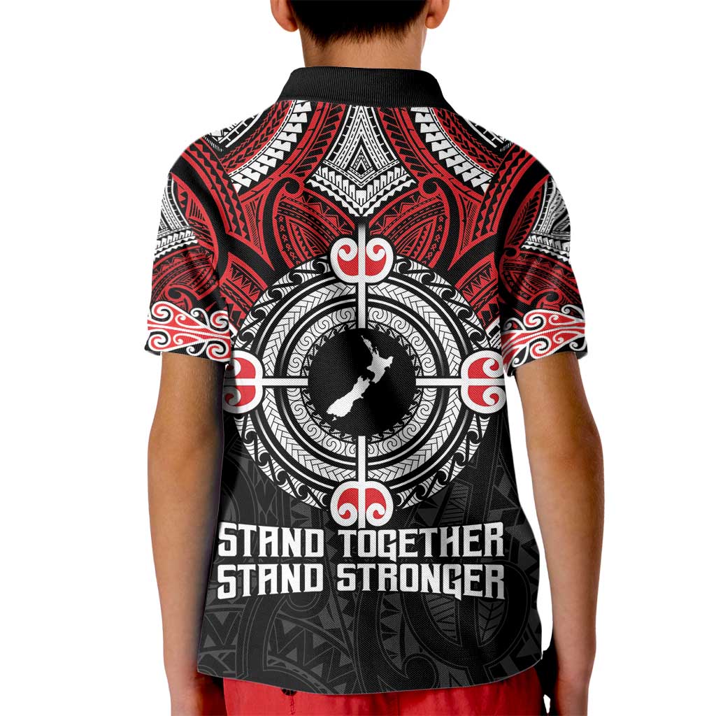 Aotearoa Proud To Be Maori Kid Polo Shirt New Zealand Fight Together LT9 - Polynesian Pride