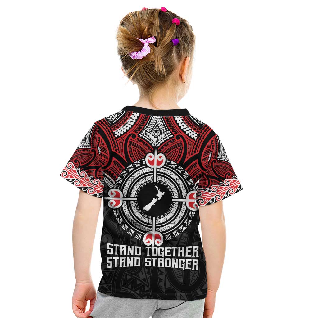 Aotearoa Proud To Be Maori Kid T Shirt New Zealand Fight Together LT9 - Polynesian Pride