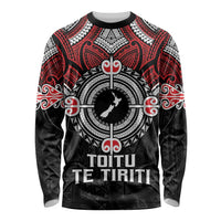Aotearoa Proud To Be Maori Long Sleeve Shirt New Zealand Fight Together LT9 Unisex Red - Polynesian Pride
