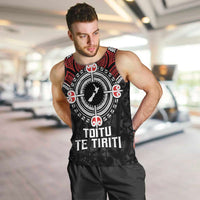 Aotearoa Proud To Be Maori Men Tank Top New Zealand Fight Together LT9 Red - Polynesian Pride