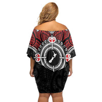 Aotearoa Proud To Be Maori Off Shoulder Short Dress New Zealand Fight Together LT9 - Polynesian Pride