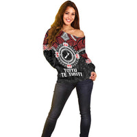 Aotearoa Proud To Be Maori Off Shoulder Sweater New Zealand Fight Together LT9 - Polynesian Pride