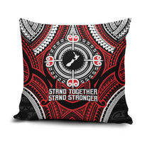 Aotearoa Proud To Be Maori Pillow Cover New Zealand Fight Together LT9 Black - Polynesian Pride