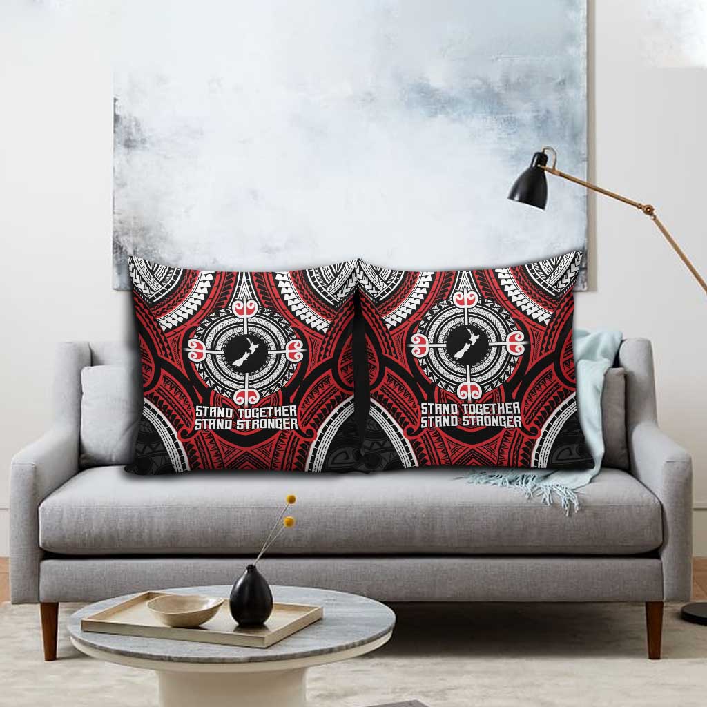Aotearoa Proud To Be Maori Pillow Cover New Zealand Fight Together LT9 - Polynesian Pride