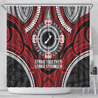 Aotearoa Proud To Be Maori Shower Curtain New Zealand Fight Together LT9 - Polynesian Pride
