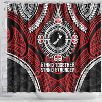 Aotearoa Proud To Be Maori Shower Curtain New Zealand Fight Together LT9 - Polynesian Pride