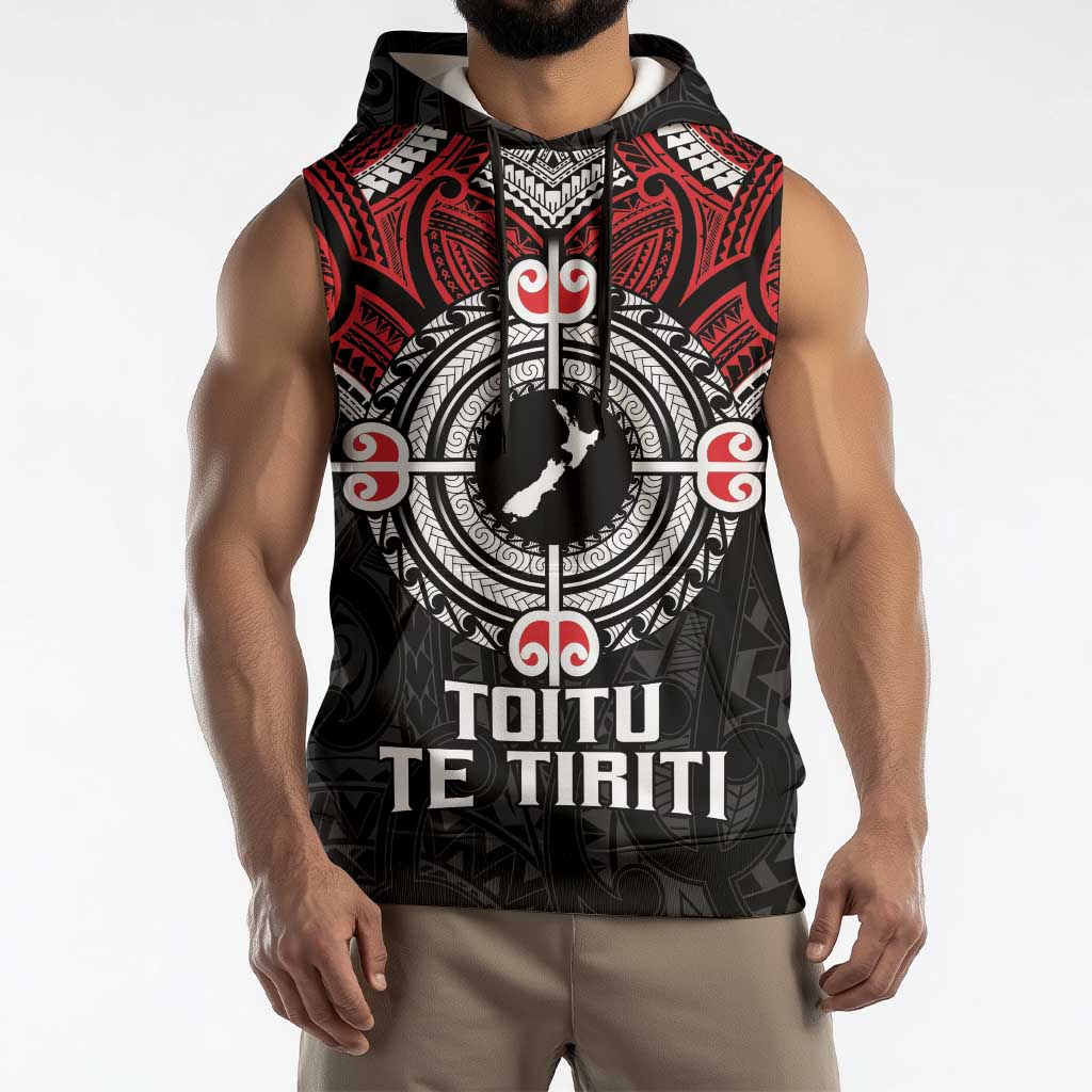 Aotearoa Proud To Be Maori Sleeveless Hoodie New Zealand Fight Together LT9 - Polynesian Pride