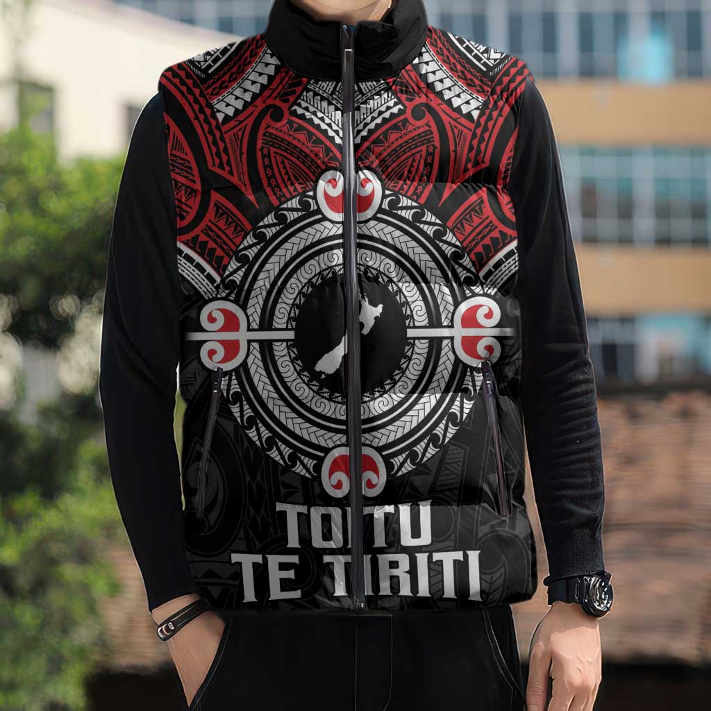 Aotearoa Proud To Be Maori Sleeveless Puffer Jacket New Zealand Fight Together LT9 - Polynesian Pride