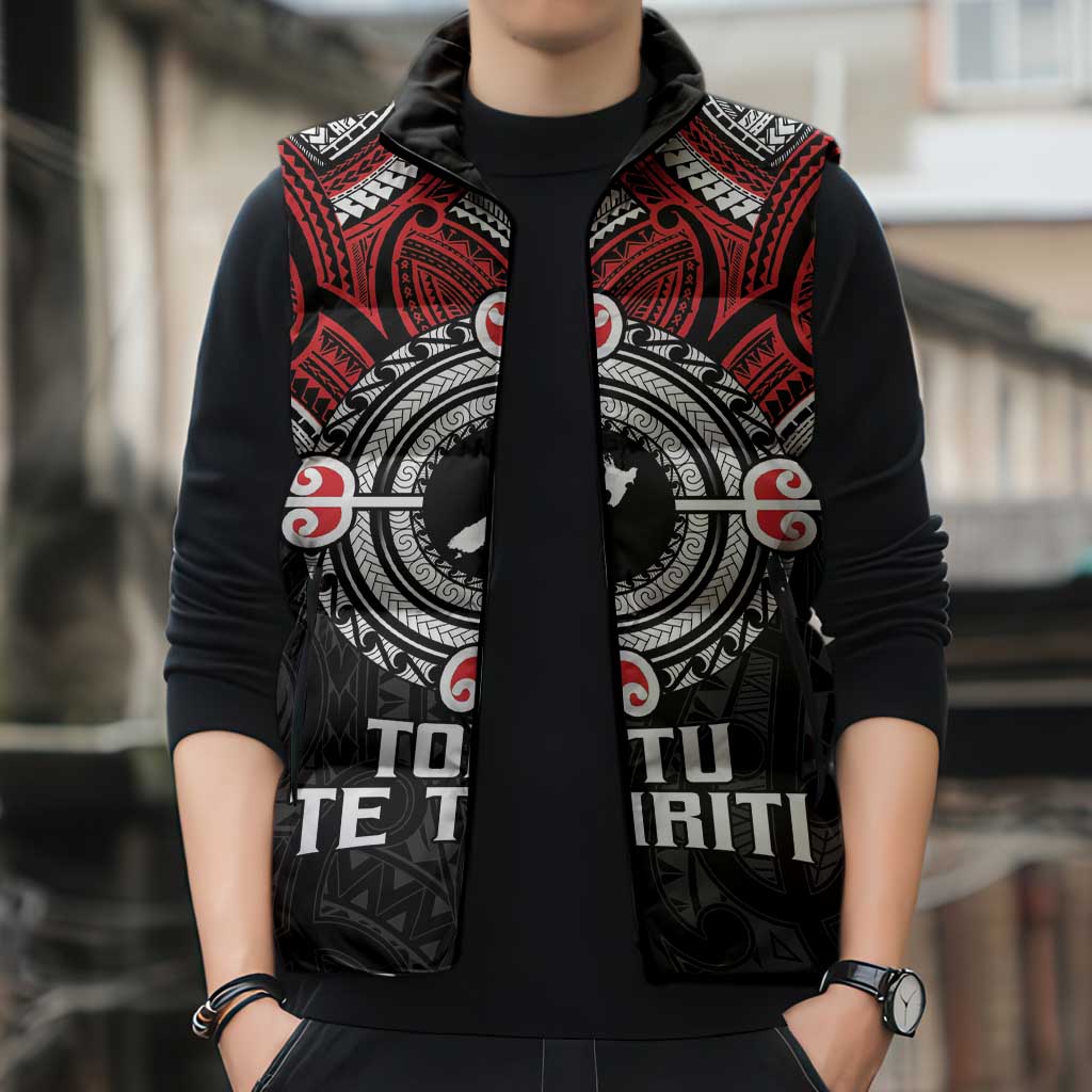 Aotearoa Proud To Be Maori Sleeveless Puffer Jacket New Zealand Fight Together LT9 - Polynesian Pride