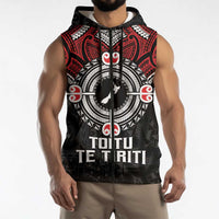 Aotearoa Proud To Be Maori Sleeveless Zip Hoodie New Zealand Fight Together LT9 - Polynesian Pride