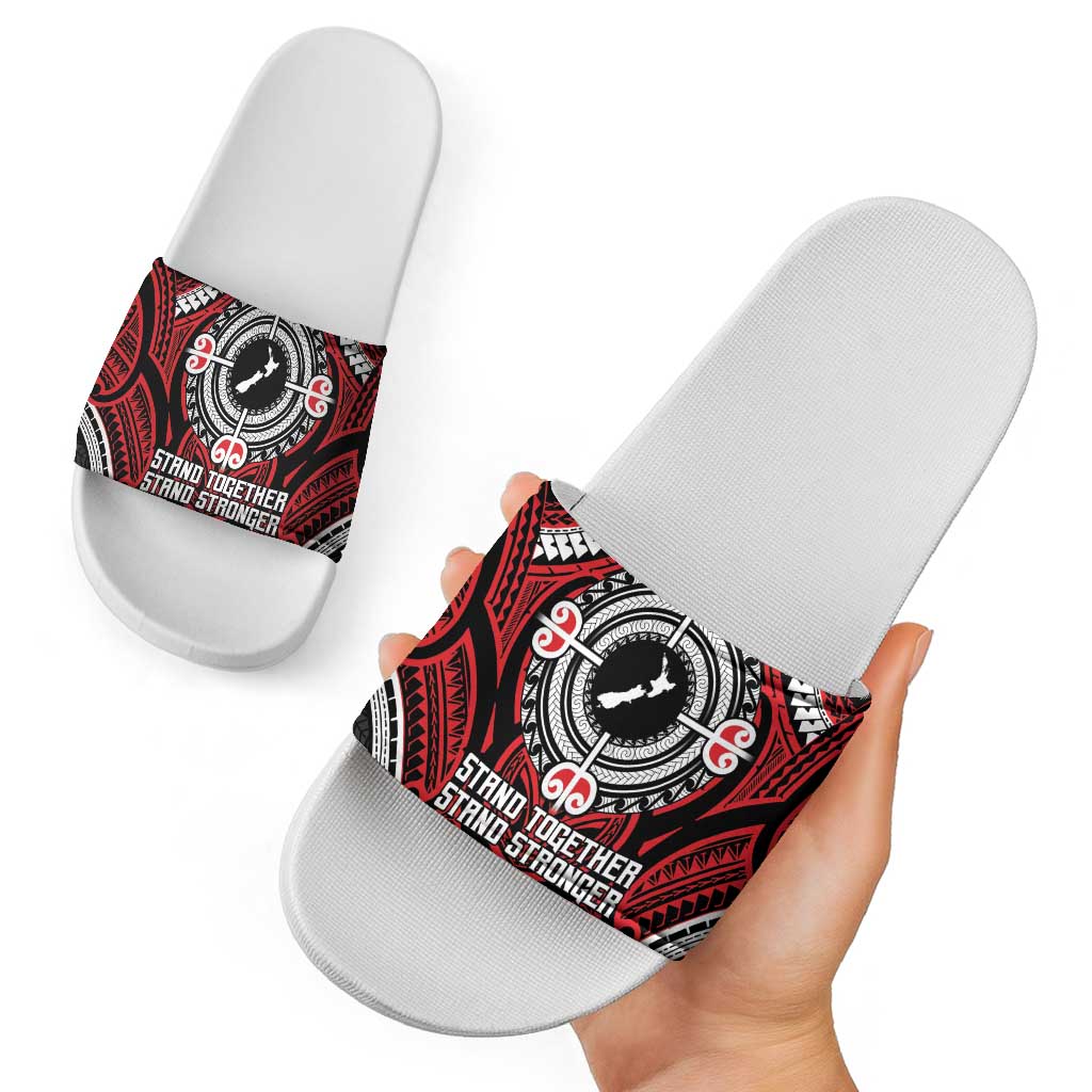 Aotearoa Proud To Be Maori Slide Sandals New Zealand Fight Together LT9 - Polynesian Pride