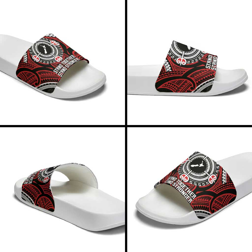 Aotearoa Proud To Be Maori Slide Sandals New Zealand Fight Together LT9 - Polynesian Pride
