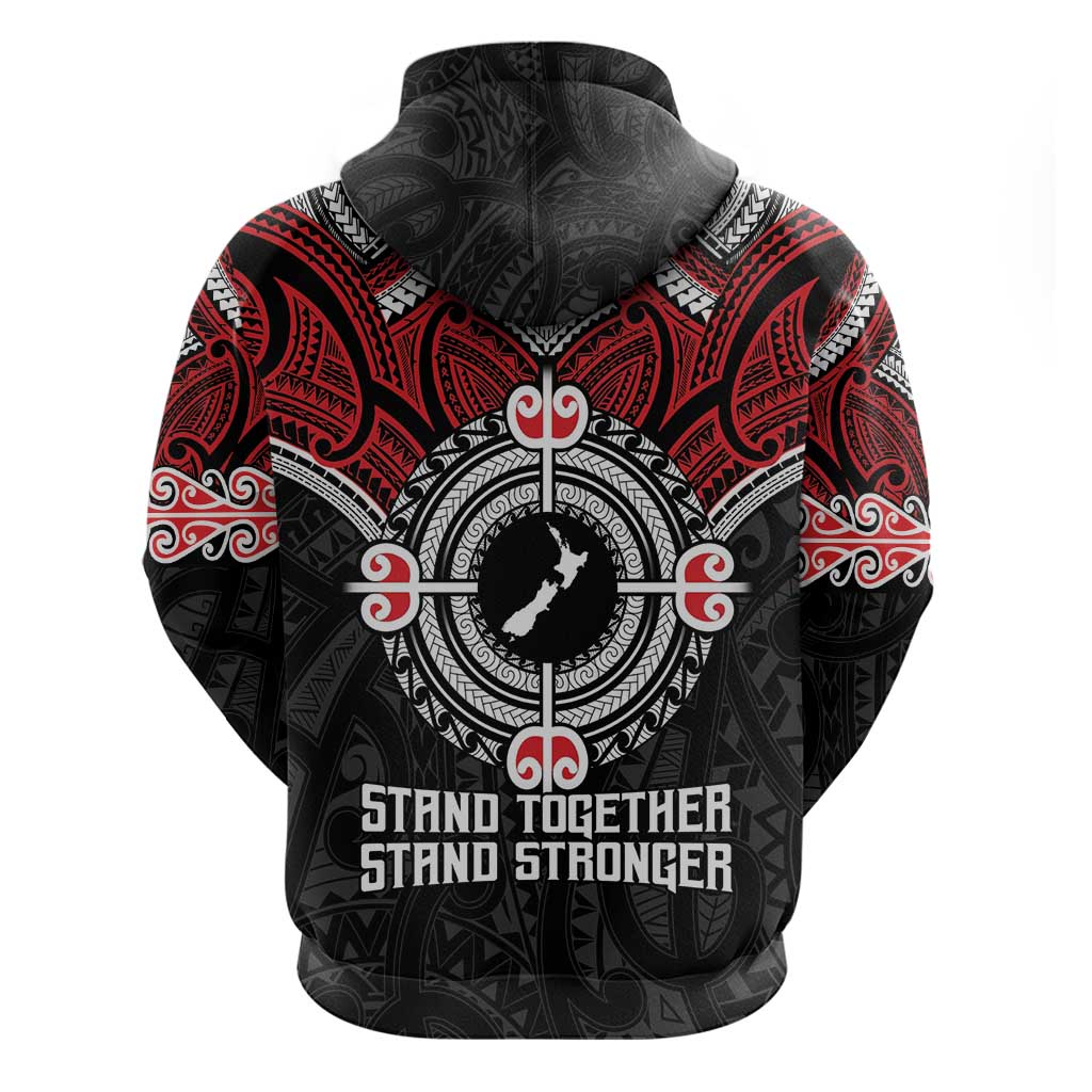 Aotearoa Proud To Be Maori Zip Hoodie New Zealand Fight Together LT9 - Polynesian Pride