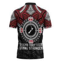 Aotearoa Proud To Be Maori Zipper Polo Shirt New Zealand Fight Together LT9 - Polynesian Pride