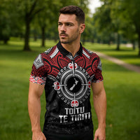 Aotearoa Proud To Be Maori Zipper Polo Shirt New Zealand Fight Together LT9 - Polynesian Pride