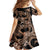 Polynesia Valentines Day Forever In My Heart Tattoo Kid Short Sleeve Dress Gold Style LT9 - Polynesian Pride