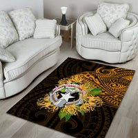 Northern Mariana Islands Ylang-ylang Mwarmwar Area Rug Polynesian Gold Style