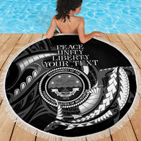 Personalised FSM Culture Day Beach Blanket Hammerhead Shark Tribal 2024 LT9 - Polynesian Pride