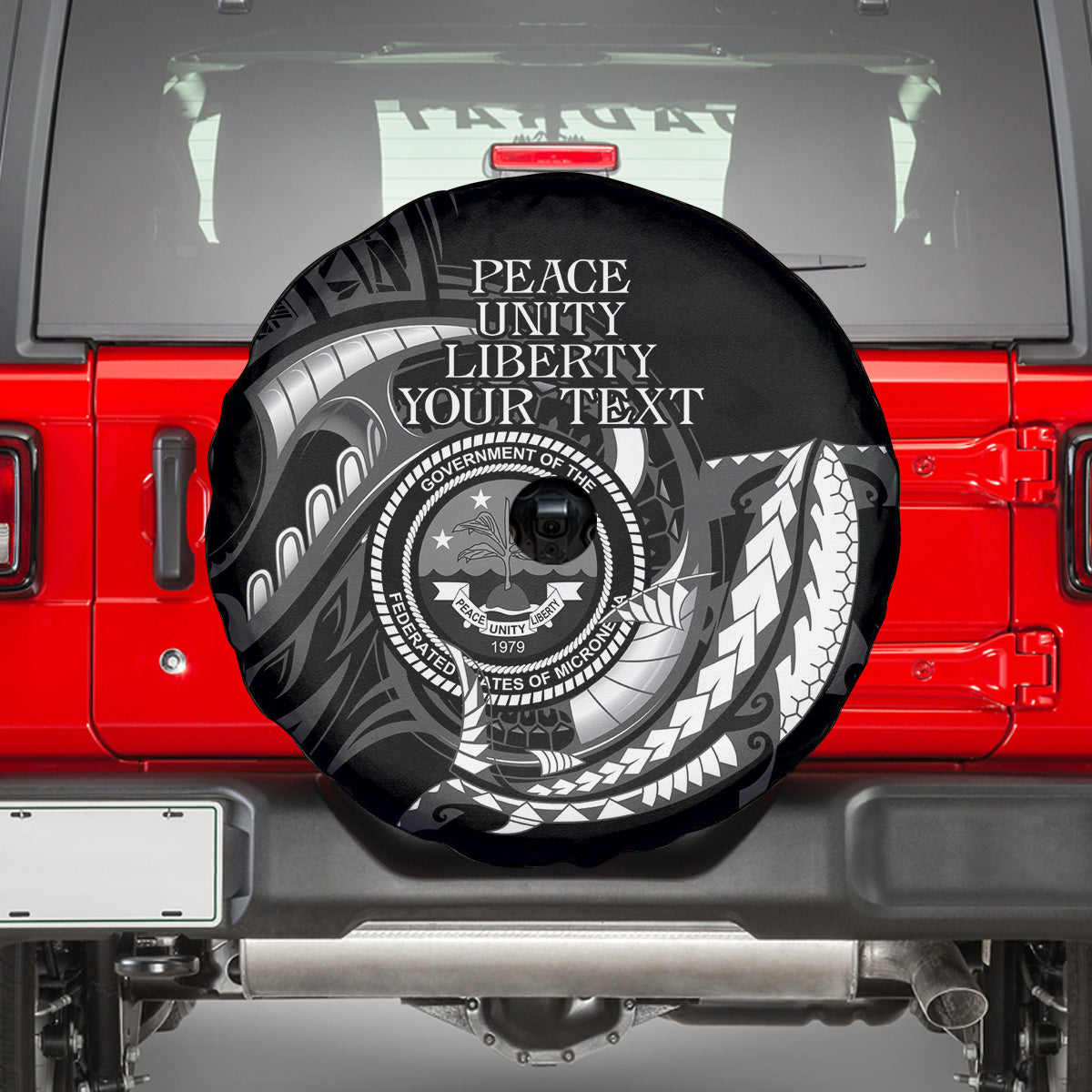 Personalised FSM Culture Day Spare Tire Cover Hammerhead Shark Tribal 2024 LT9 - Polynesian Pride