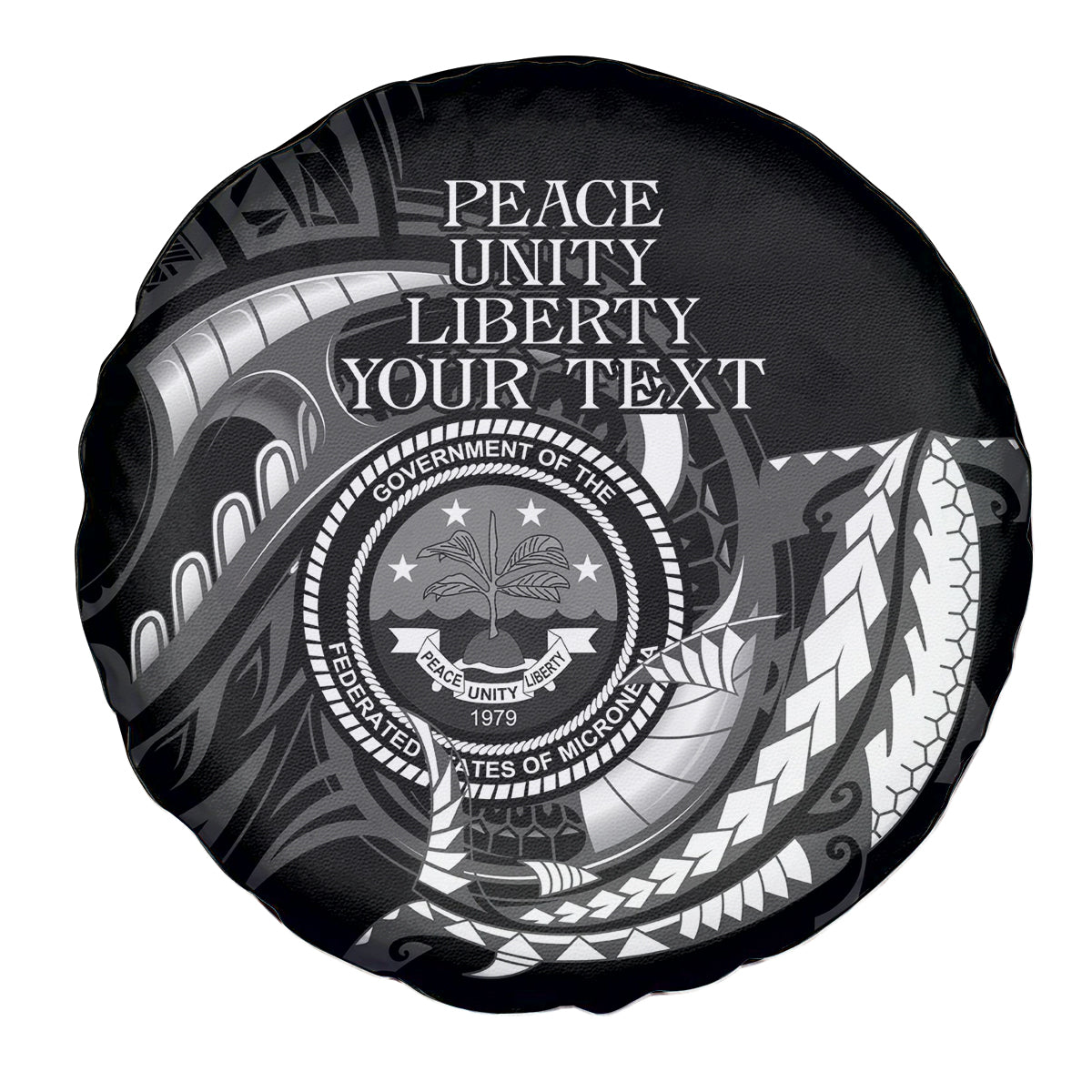 Personalised FSM Culture Day Spare Tire Cover Hammerhead Shark Tribal 2024 LT9 - Polynesian Pride