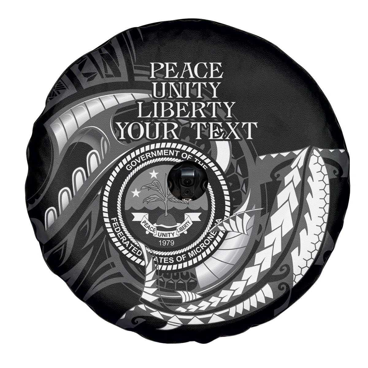 Personalised FSM Culture Day Spare Tire Cover Hammerhead Shark Tribal 2024 LT9 - Polynesian Pride
