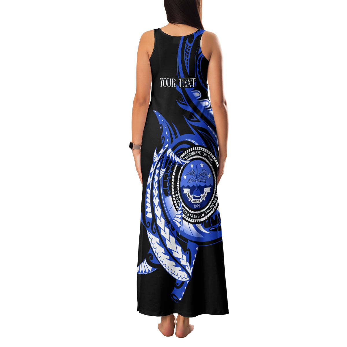 Personalised Chuuk FSM Culture Day Family Matching Tank Maxi Dress and Hawaiian Shirt Hammerhead Shark Tattoo 2024 LT9 - Polynesian Pride