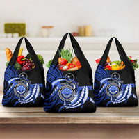Personalised Chuuk FSM Culture Day Grocery Bag Hammerhead Shark Tattoo 2024 LT9 3-pack One Size Blue - Polynesian Pride
