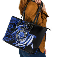 Personalised Chuuk FSM Culture Day Leather Tote Bag Hammerhead Shark Tattoo 2024 LT9 - Polynesian Pride