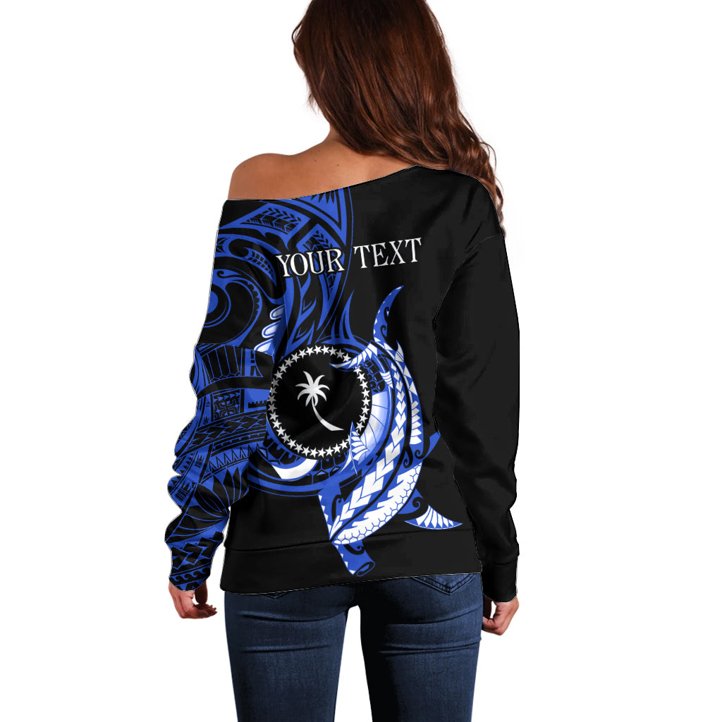 Personalised Chuuk FSM Culture Day Off Shoulder Sweater Hammerhead Shark Tattoo 2024 LT9 - Polynesian Pride