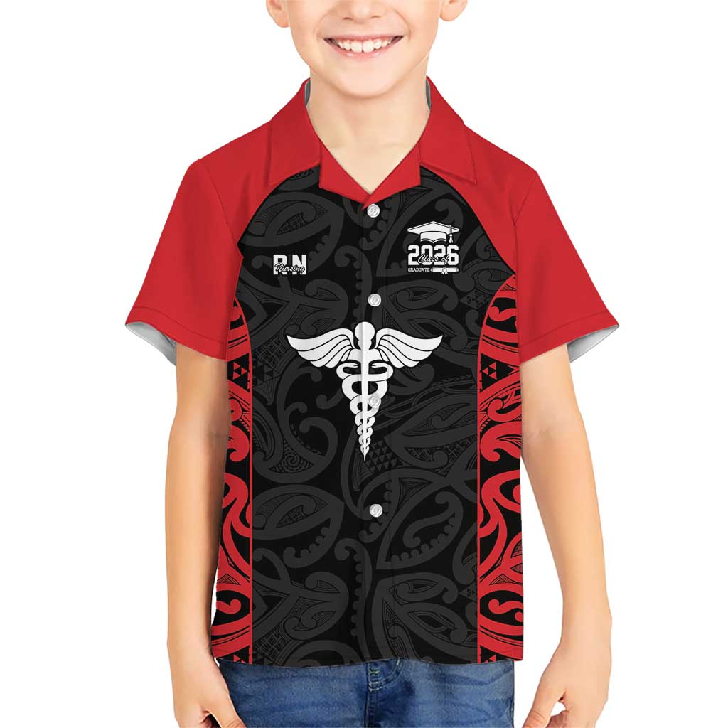 New Zealand Nurse RN 2026 Personalised Hawaiian Shirt Red Maori Pattern Cultural Pride