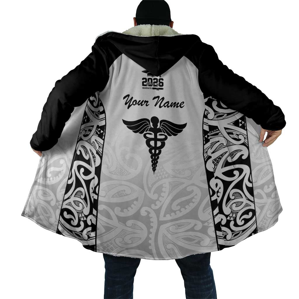 New Zealand Nurse RN 2026 Personalised Cloak White Maori Pattern Cultural Pride