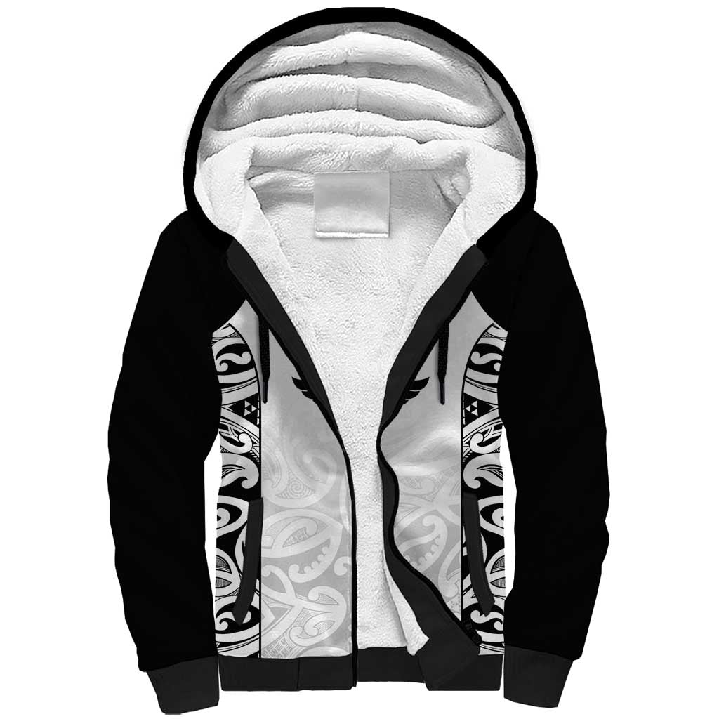 New Zealand Nurse RN 2026 Personalised Sherpa Hoodie White Maori Pattern Cultural Pride