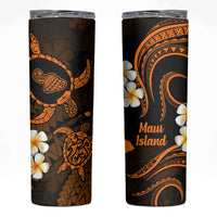 Hawaii Maui Islands Pacific Plumeria Skinny Tumbler Gold Polynesian Tattoo LT9 Gold - Polynesian Pride