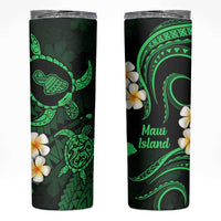 Hawaii Maui Islands Pacific Plumeria Skinny Tumbler Green Polynesian Tattoo LT9 Green - Polynesian Pride