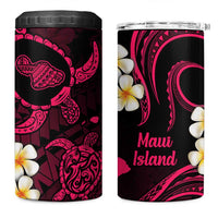 Hawaii Maui Islands Pacific Plumeria 4 in 1 Can Cooler Tumbler Pink Polynesian Tattoo LT9 One Size: 16 oz Pink - Polynesian Pride