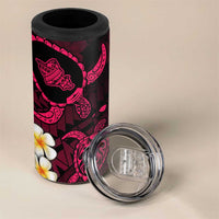 Hawaii Oahu Islands Pacific Plumeria 4 in 1 Can Cooler Tumbler Pink Polynesian Tattoo LT9 - Polynesian Pride