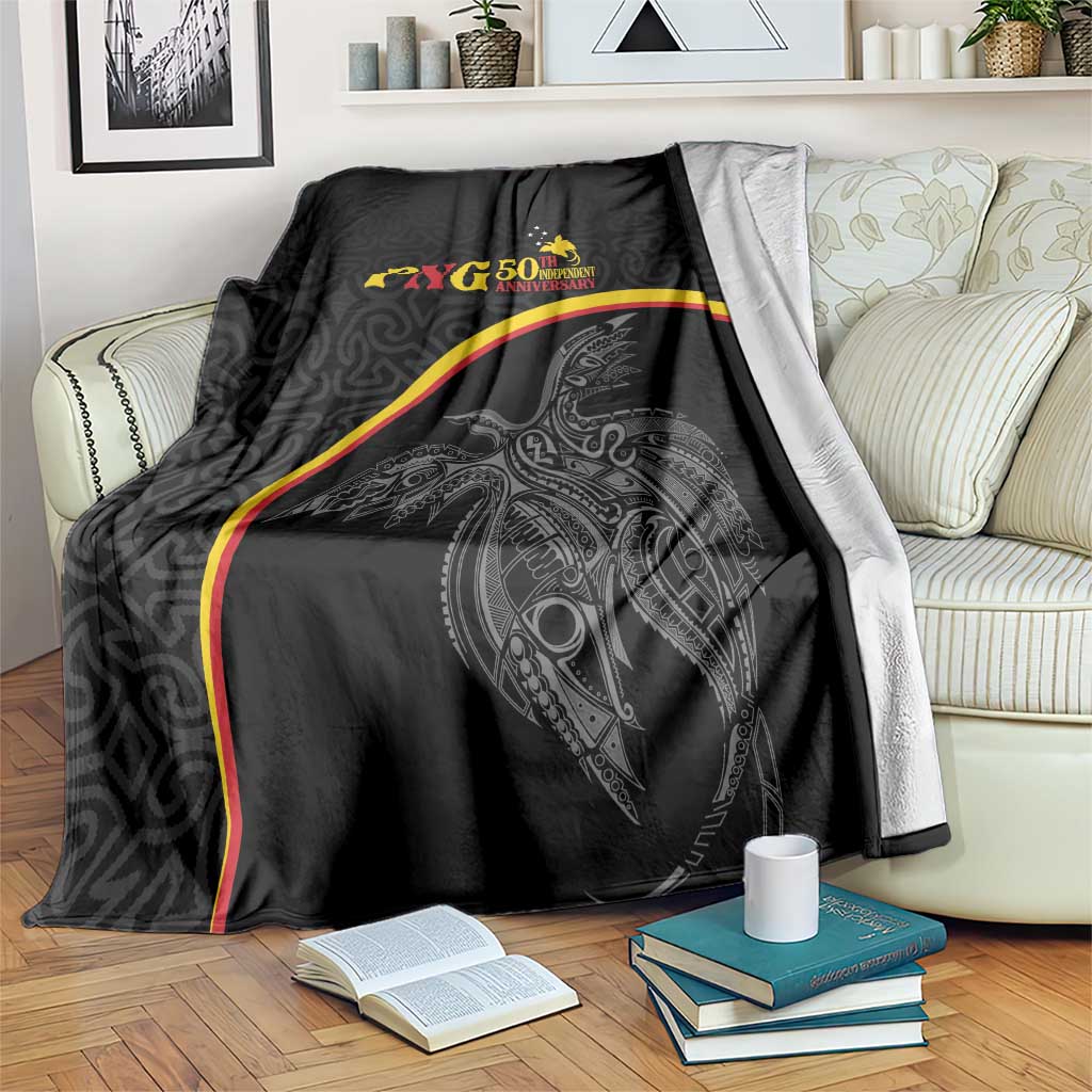 Papua New Guinea 50th Independence Day Blanket Simple Oro Tapa Pattern - Polynesian Pride
