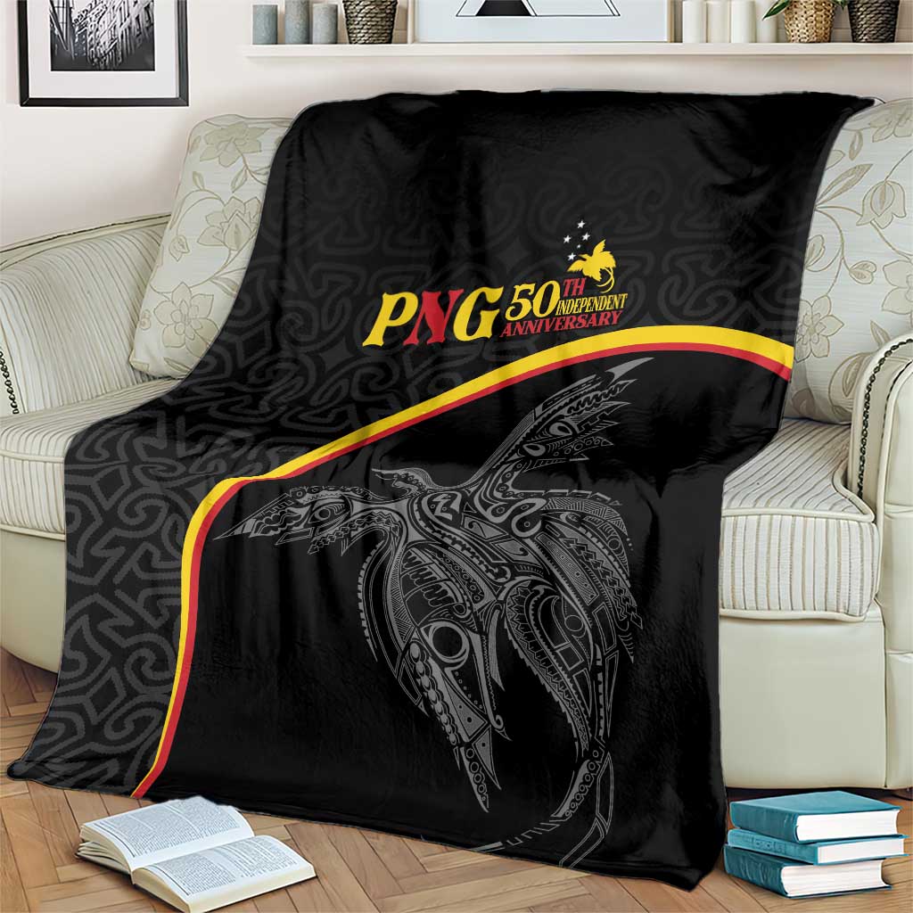 Papua New Guinea 50th Independence Day Blanket Simple Oro Tapa Pattern - Polynesian Pride