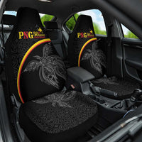 Papua New Guinea 50th Independence Day Car Seat Cover Simple Oro Tapa Pattern LT9 One Size Black - Polynesian Pride