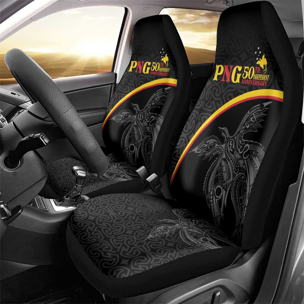 Papua New Guinea 50th Independence Day Car Seat Cover Simple Oro Tapa Pattern LT9 - Polynesian Pride