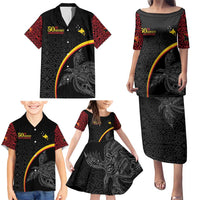 Papua New Guinea 50th Independence Day Family Matching Puletasi and Hawaiian Shirt Simple Oro Tapa Pattern LT9 - Polynesian Pride