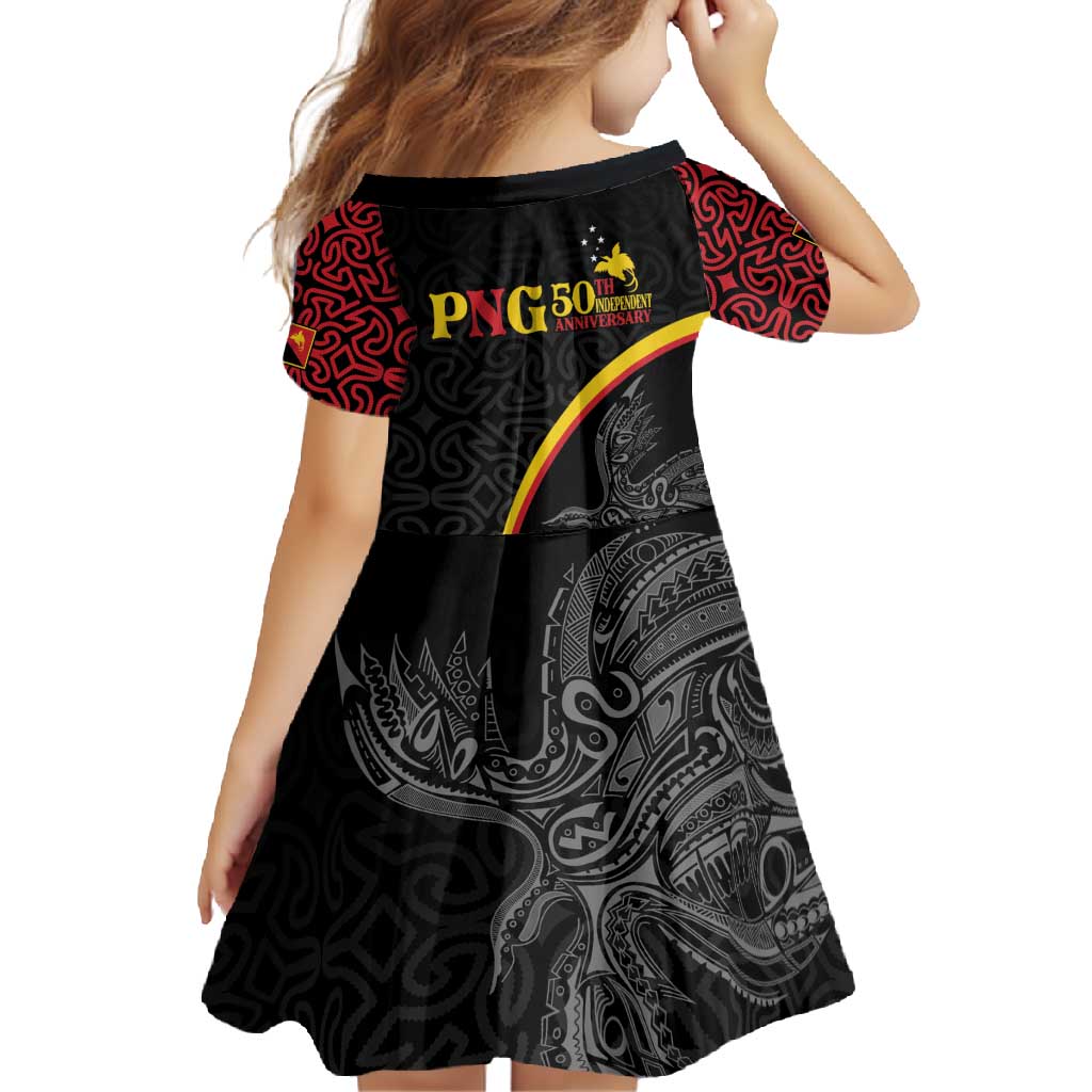 Papua New Guinea 50th Independence Day Family Matching Summer Maxi Dress and Hawaiian Shirt Simple Oro Tapa Pattern LT9 - Polynesian Pride