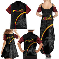 Papua New Guinea 50th Independence Day Family Matching Summer Maxi Dress and Hawaiian Shirt Simple Oro Tapa Pattern LT9 - Polynesian Pride