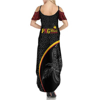 Papua New Guinea 50th Independence Day Family Matching Summer Maxi Dress and Hawaiian Shirt Simple Oro Tapa Pattern LT9 - Polynesian Pride