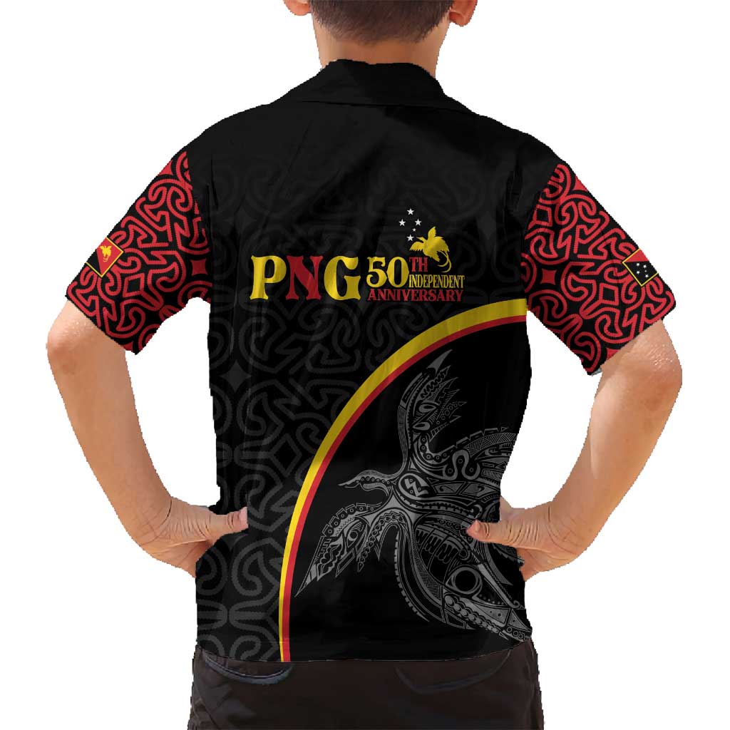 Papua New Guinea 50th Independence Day Family Matching Tank Maxi Dress and Hawaiian Shirt Simple Oro Tapa Pattern LT9 - Polynesian Pride