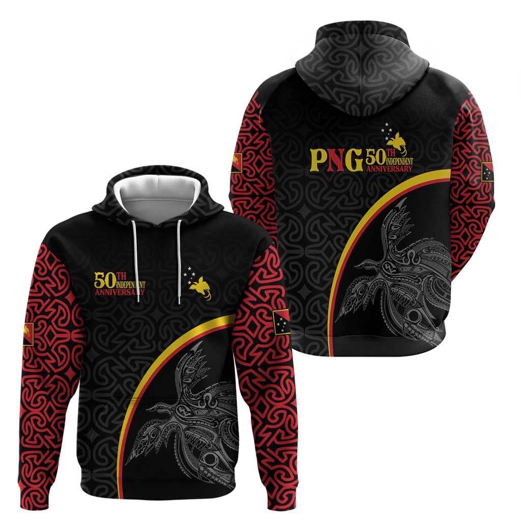 Papua New Guinea 50th Independence Day Hoodie Simple Oro Tapa Pattern LT9 - Polynesian Pride