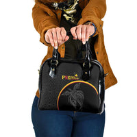 Papua New Guinea 50th Independence Day Shoulder Handbag Simple Oro Tapa Pattern - Polynesian Pride