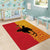 Papua New Guinea Oro Tapa Personalised Area Rug Simple Bird of Paradise Style - Polynesian Pride