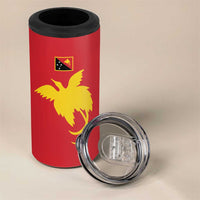 Papua New Guinea Oro Tapa Personalised 4 in 1 Can Cooler Tumbler Simple Bird of Paradise Style LT9 - Polynesian Pride