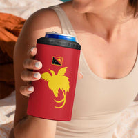 Papua New Guinea Oro Tapa Personalised 4 in 1 Can Cooler Tumbler Simple Bird of Paradise Style LT9 - Polynesian Pride